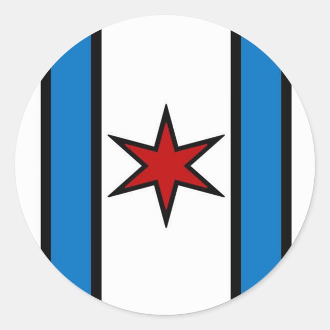 Sticker en cercle blanc moderne (Devant)