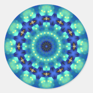 Sticker en cercle magique bleu clair