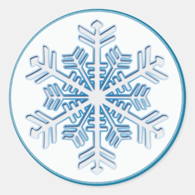 Sticker en cristal de glace bleu (Devant)