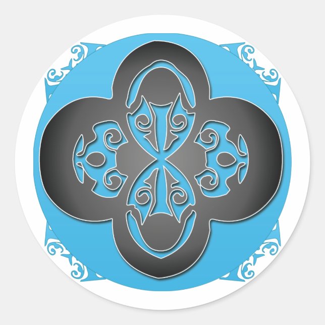 Sticker en croix noire - Customisé (Devant)