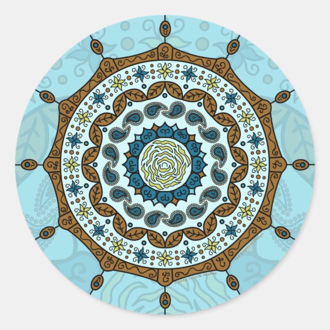 Sticker en cuivre Imaginaire Mehndi (Devant)