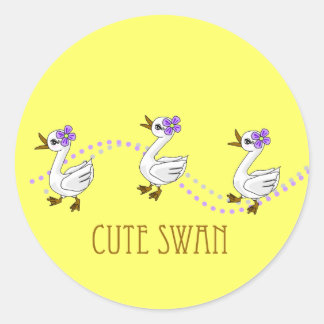 Sticker en cygne mignon