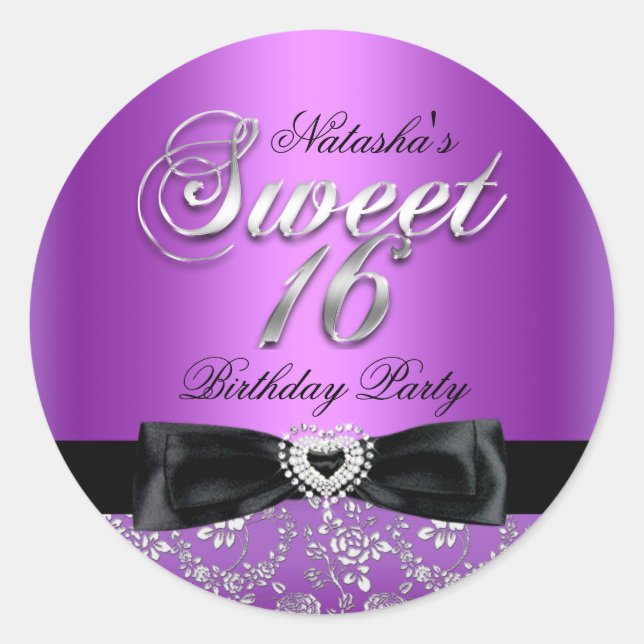 Sticker en dentelle sweet sixteen (Devant)