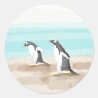 Sticker en duo de pingouins
