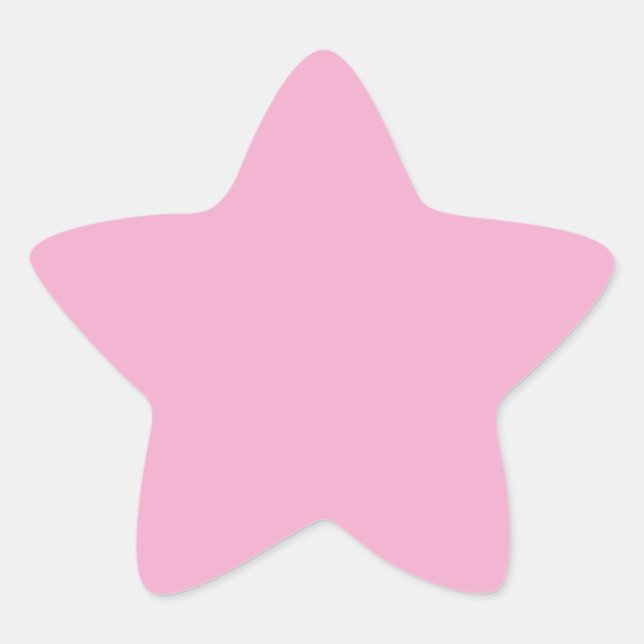 Sticker en étoile rose pastel clair (Devant)