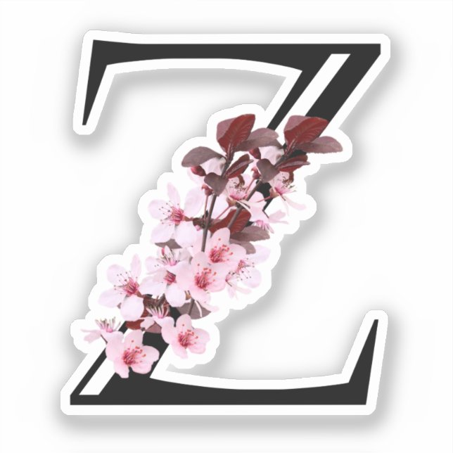 Sticker en fleurs de cerise Z (Recto)