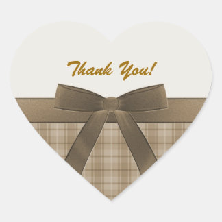 Sticker en forme de coeur de Merci