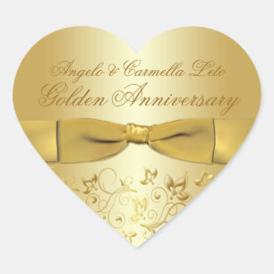 Sticker en forme de coeur d'or