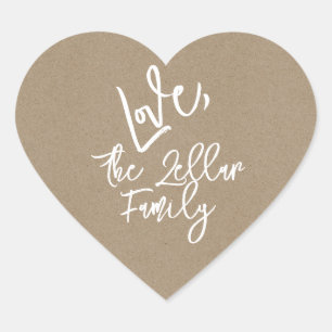 Sticker en forme de coeur personnalisé