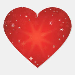 Sticker en forme de coeur rouge