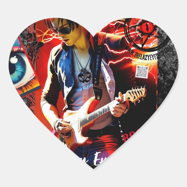Sticker en forme de coeur TLES Rocker Design (Devant)