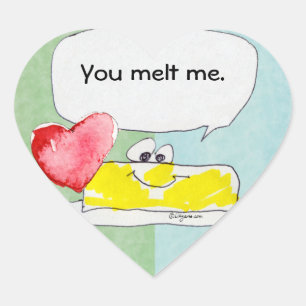 Sticker En Forme De Coeur Vous Me Faites Fondre