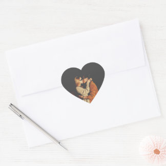 Sticker en forme d'enveloppe en forme de coeur pho