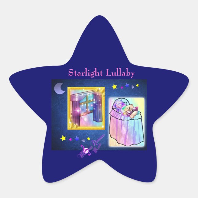 Sticker en forme étoile Lullaby (Devant)