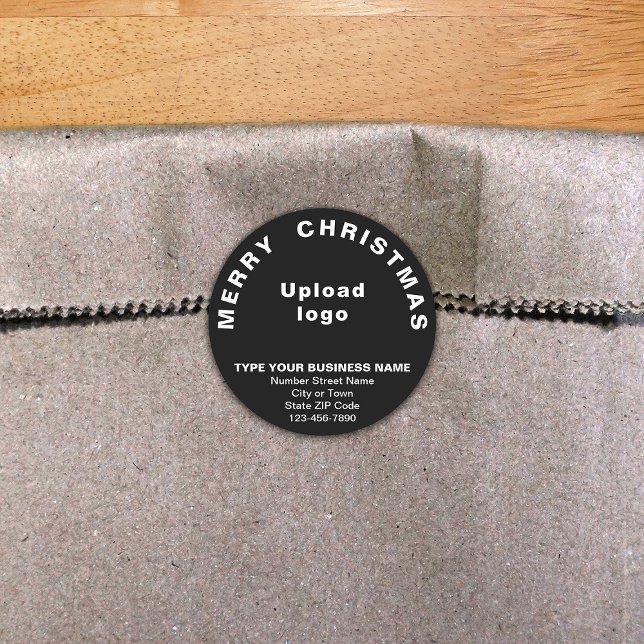 Sticker en forme ronde Noir Noël (Créateur téléchargé)