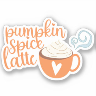 Sticker en latte à épices citrouille