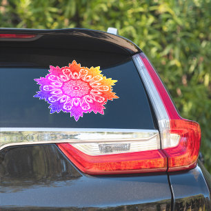 Sticker en mandala pour Boho Tropical Feuille Arc-