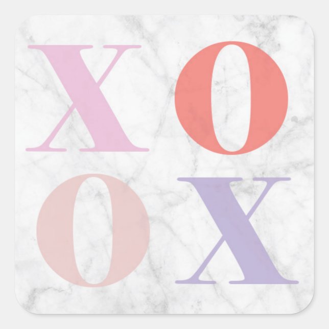 Sticker en marbre XOXO (Devant)