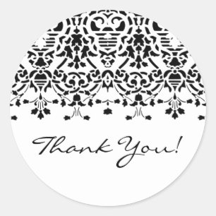 Sticker en Merci Damas noir et blanc
