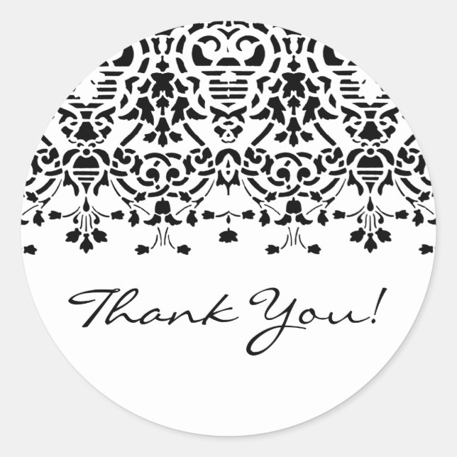 Sticker en Merci Damas noir et blanc (Devant)