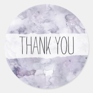 Sticker en Merci d'aquarelle violette