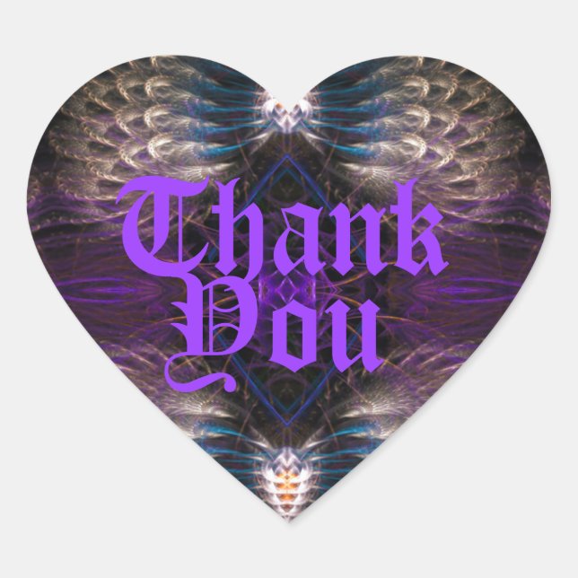 Sticker en Merci de coeur gothique (Devant)