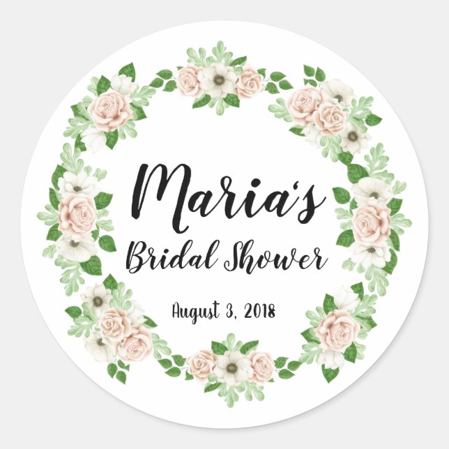 Sticker en Merci de Fête des mariées floral (Devant)