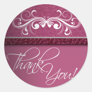 Sticker en Merci de papillon Damask