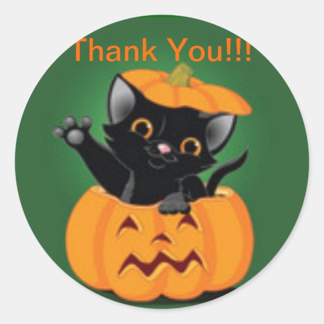 Sticker en Merci d'Halloween Cute Kitty (Devant)