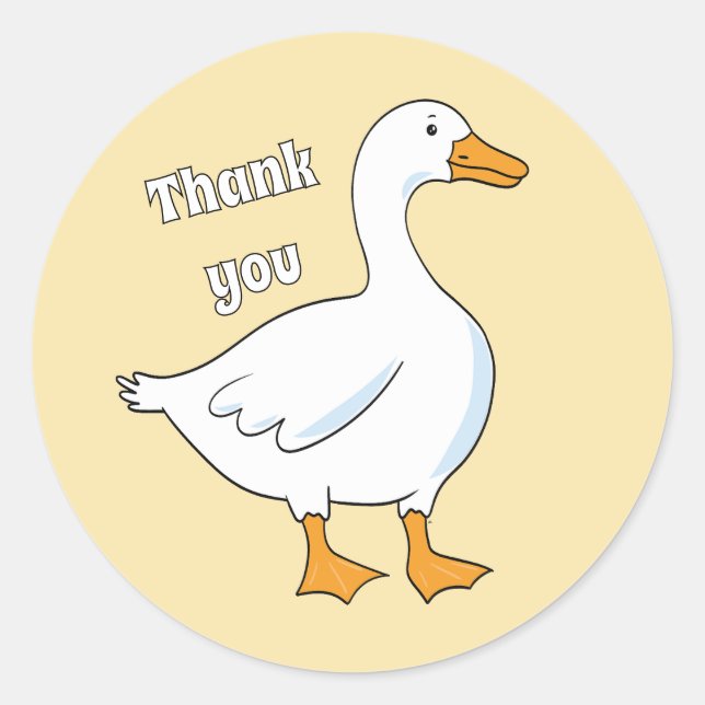 Sticker en Merci d'oie de dessin (Devant)