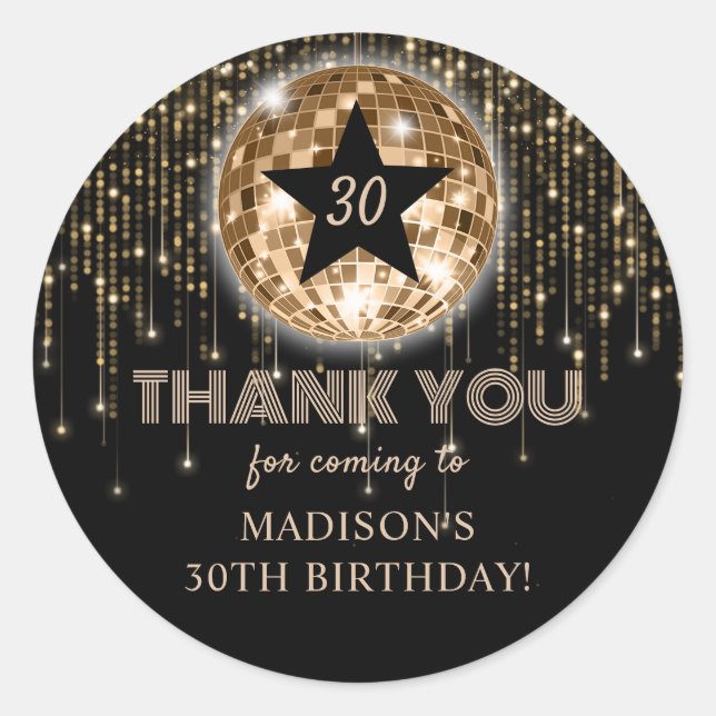 Sticker en Merci d'or noir 30e anniversaire (Devant)