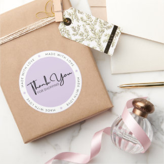 Sticker en Merci moderne violet et blanc