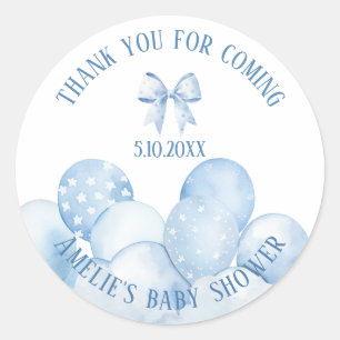 Sticker en Merci Pastel Bleu Doux