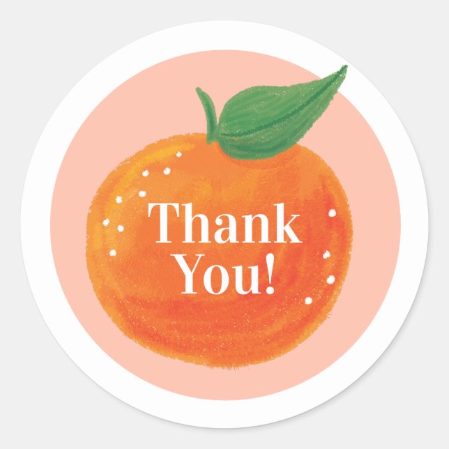 Sticker en Merci rond aux agrumes doux (Devant)