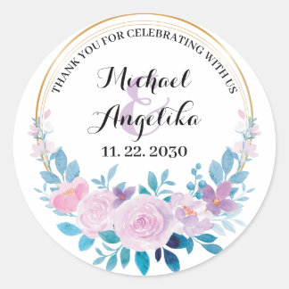 Sticker en Merci rose flou Étiquettes préférés