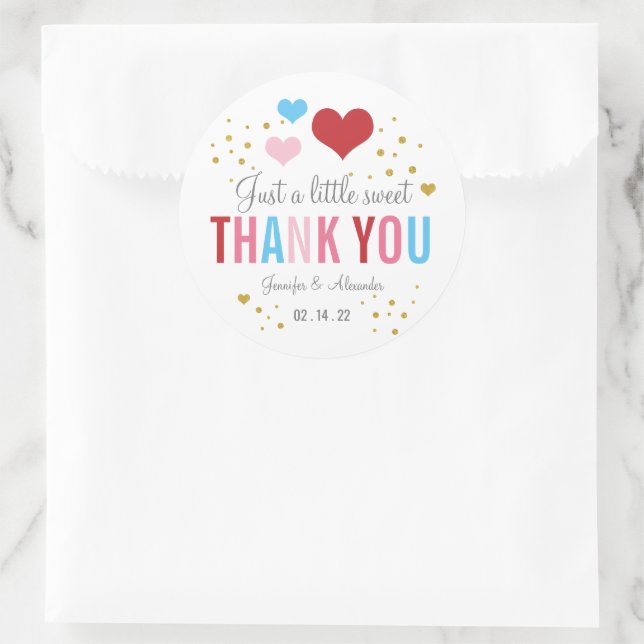 Sticker en Merci sucré de Valentine (Sac)