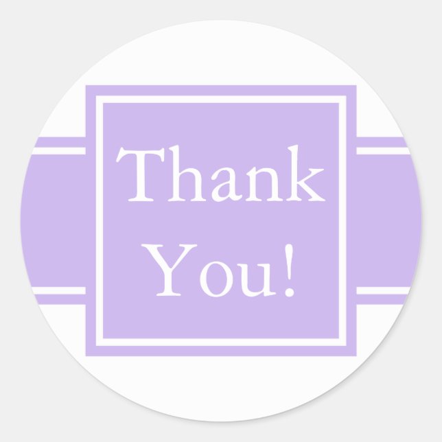 Sticker en Merci violet personnalisé et Favoriser  (Devant)