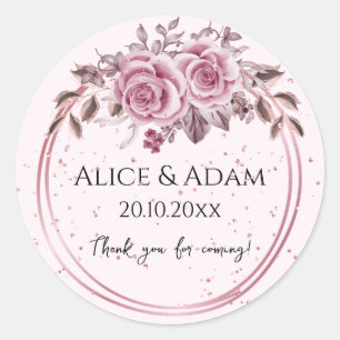 Sticker en métal or Rose clair