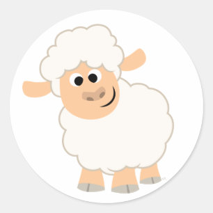 Sticker en mouton cartonné mignon