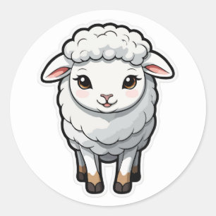 Sticker en mouton mou - Un ami doux et luffeux