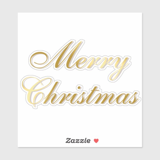 Sticker en or Joyeux Noël (Feuille)
