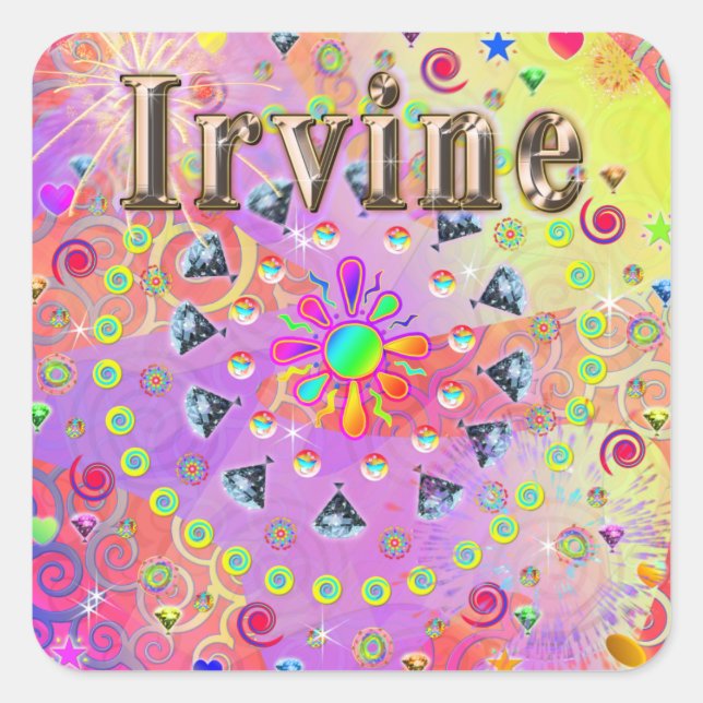 Sticker en or Lucky Irvine (Devant)