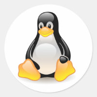 Sticker en pingouin Tux Linux brillant