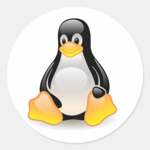 Sticker en pingouin Tux Linux brillant