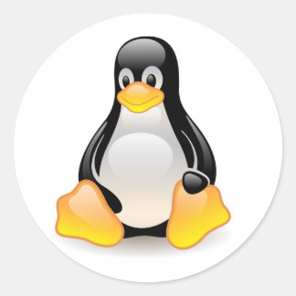 Sticker en pingouin Tux Linux brillant