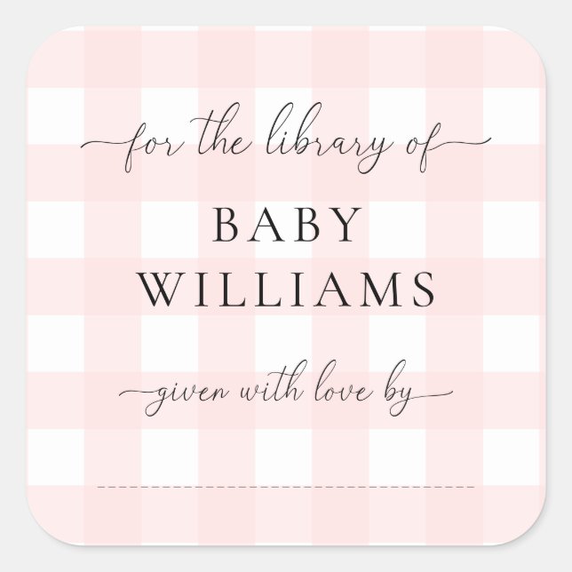 Sticker en plaque En vichy rose (Devant)