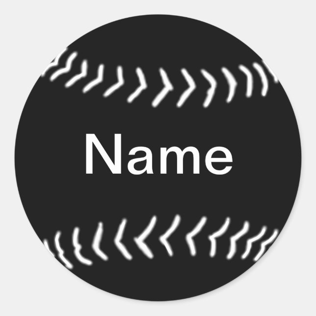 Sticker en silhouette de softball noir (Devant)