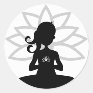 Sticker en silhouette de Yoga simple