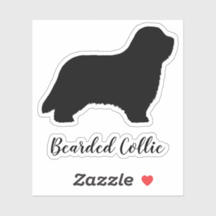 Sticker en silhouette en vinyle de chien de Collie