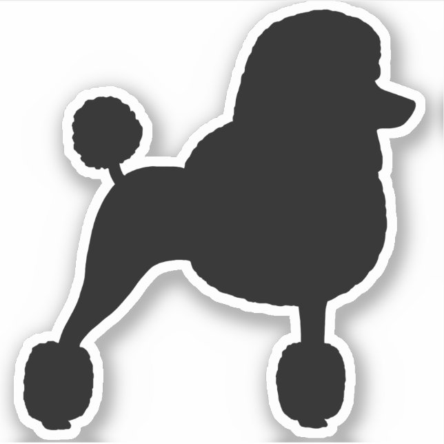 Sticker en silhouette en vinyle pour chien de cani (Devant)